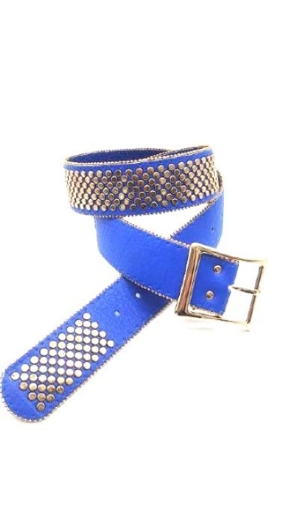 Cinto feminino rebite dourado tendência moda blogueira 3659