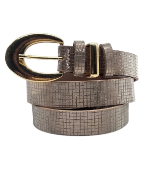 Cinto feminino social elegante dourado prata ED1183