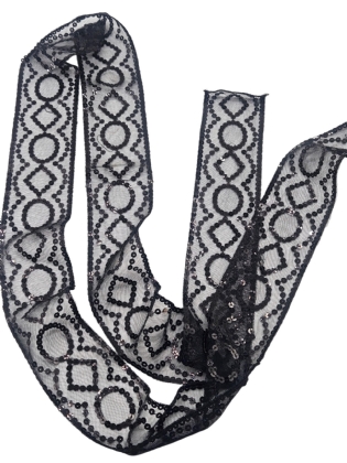 Cinto faixa feminino de lantejola de amarrar  k0759L