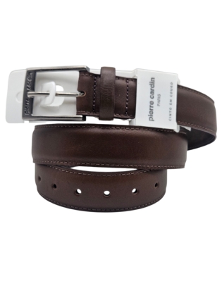 Cinto masculino em couro 3,5 social esporte Pierre Cardin 4005097