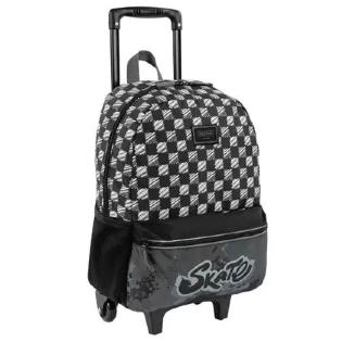 Mochila Escolar Skate Plus Rodinhas Preta G Infantil Sestini 66100