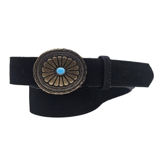 Cinto feminino couro camurça cowboy ED0502